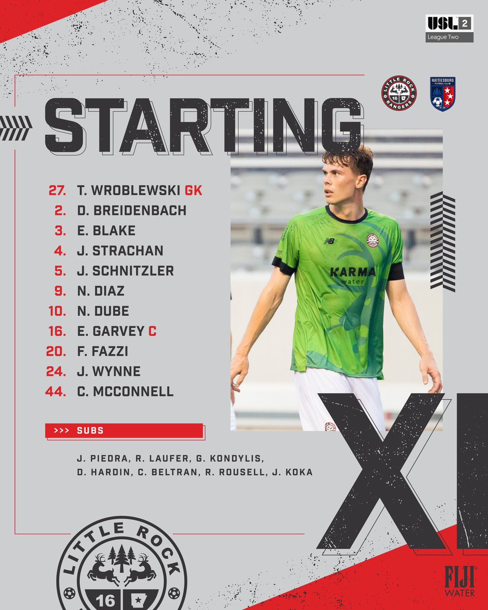 First XI of the season! Let’s do this Little Rock! #lrrangers x #LRRvHFC