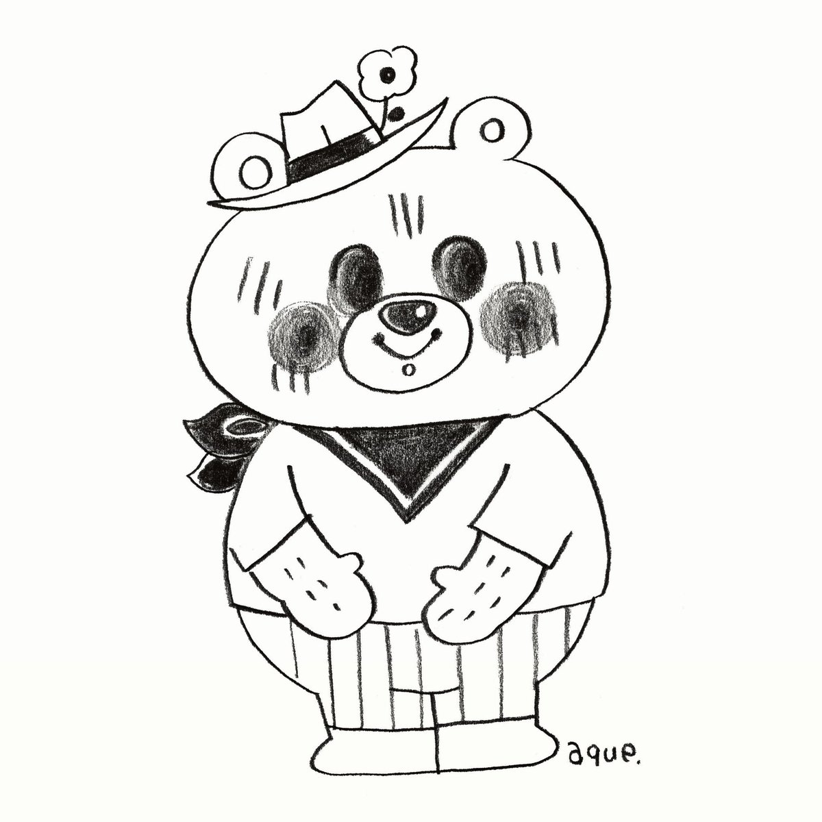 【1日1枚ラクガキ＊】 Bear #illust #illustration #illustrator #kidsillustration #イラスト #イラストレーター #あくざわめぐみ #MegumiAkuzawa #こども #こどもイラスト #春のイラスト