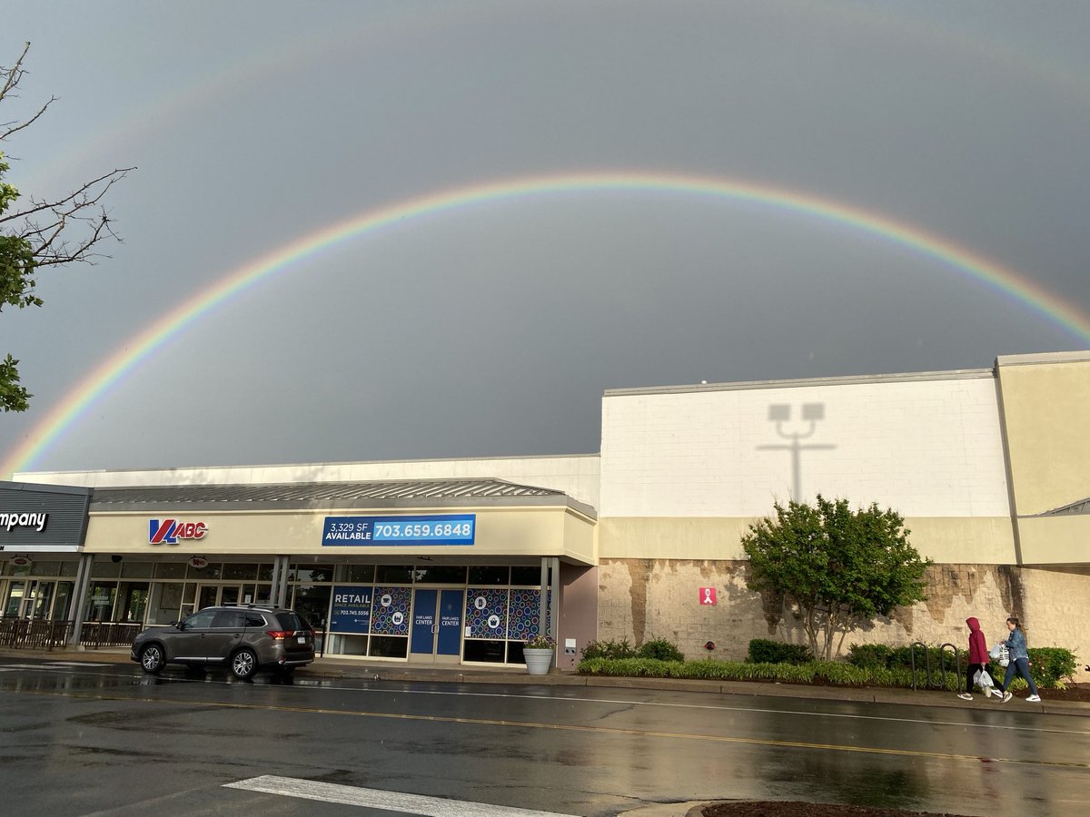 ⁦⁦@capitalweather⁩ Solid double rainbow in Fairfax