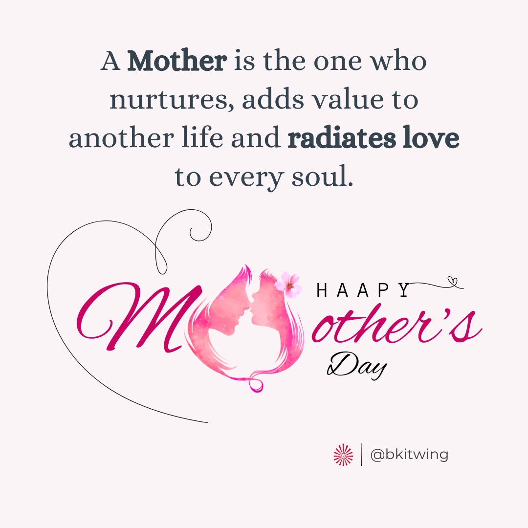 #Mother's love fosters #kindness, nurturing #compassion in hearts. Her essence lights paths with tenderness, enriching souls with boundless #affection. Mother is a symphony of compassion & her #love is Unconditional. Happy Mothers' Day #MothersDay2024 #bkitwing #brahmakumaris