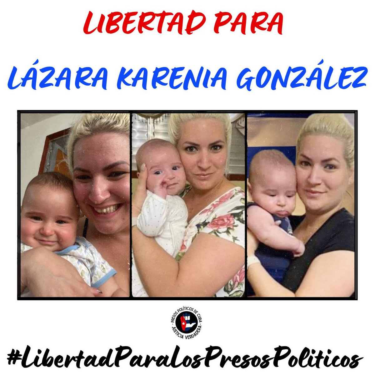En este #DíaDeLasMadres, recordemos a Lázara Karenia Gonzalez, una de las Valientes Madres de #Cuba que han sido separadas de sus hijos, por su lucha por la libertad. Su valentía y amor incondicional son un recordatorio de lo que significa ser madre. #PresasPoliticasDeCuba