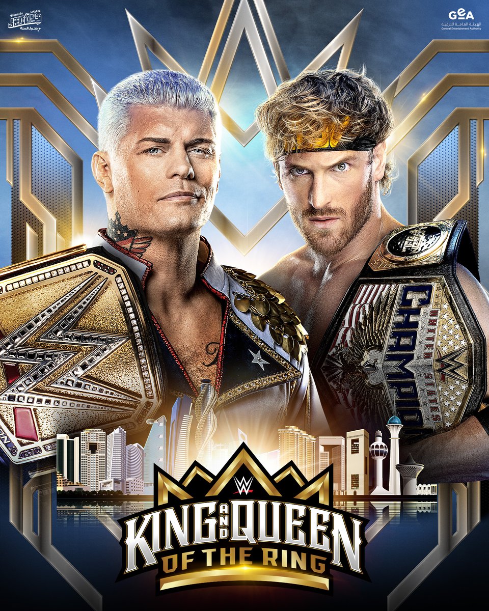 The Undisputed WWE Champion @CodyRhodes will go one-on-one with United States Champion @LoganPaul in a Champion vs. Champion Match at #WWEKingAndQueen!

🗓️ Sunday May 26 from 5am (NZST) on @WWENetwork!   #WWENZ