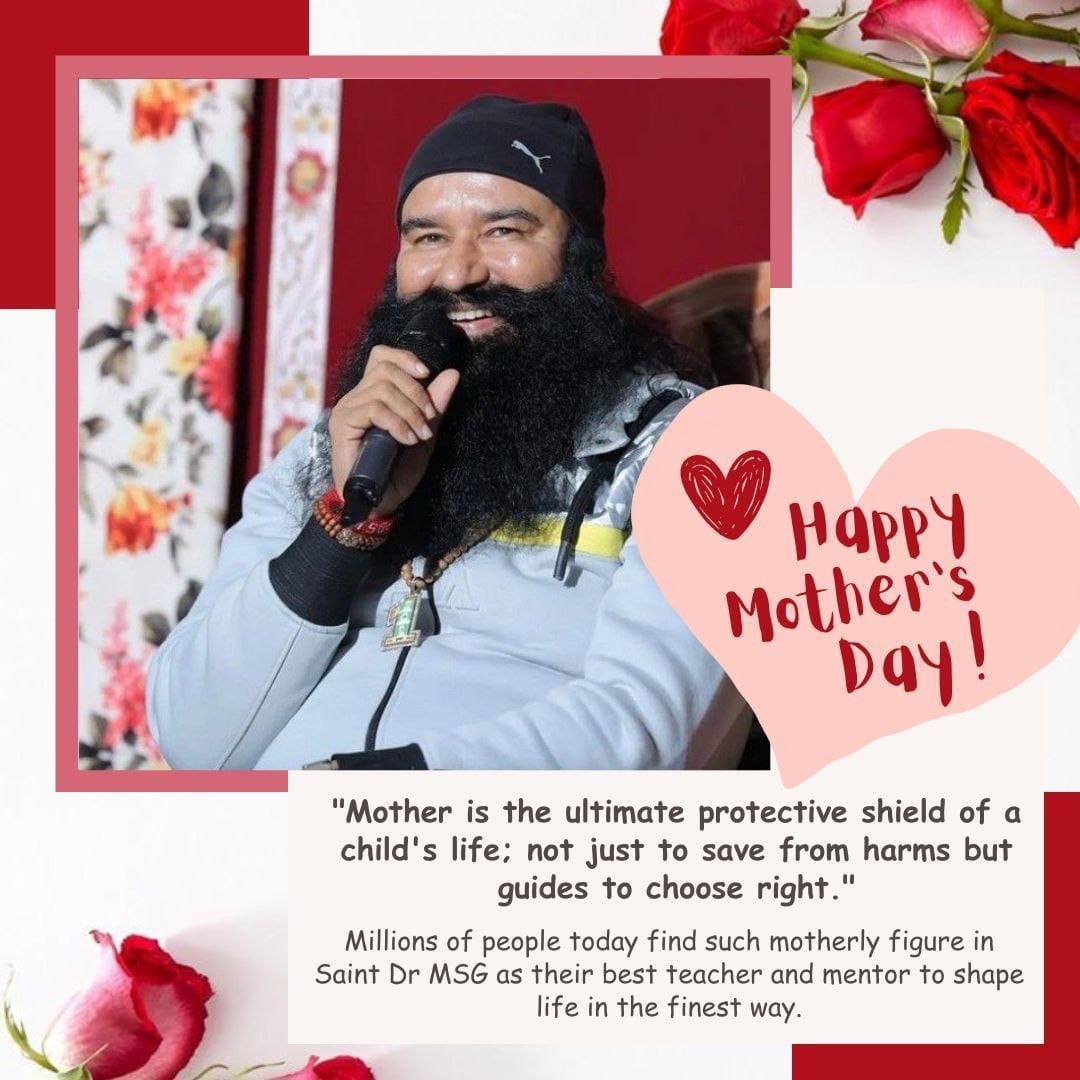 I'm lucky soul bcz I am daughter of Saint MSG insan, spiritual Guru Papa (Maa) who always show me right path, true care taker, give infinite love 💕 😘. #HappyMothersDay #MothersDay #mothersday2024