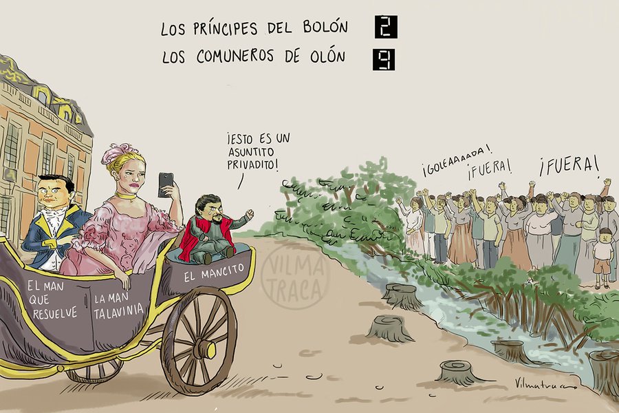 Seguimos compartiendo: los goleados en Olón, la caricatura de la política de @vilmavargasva: