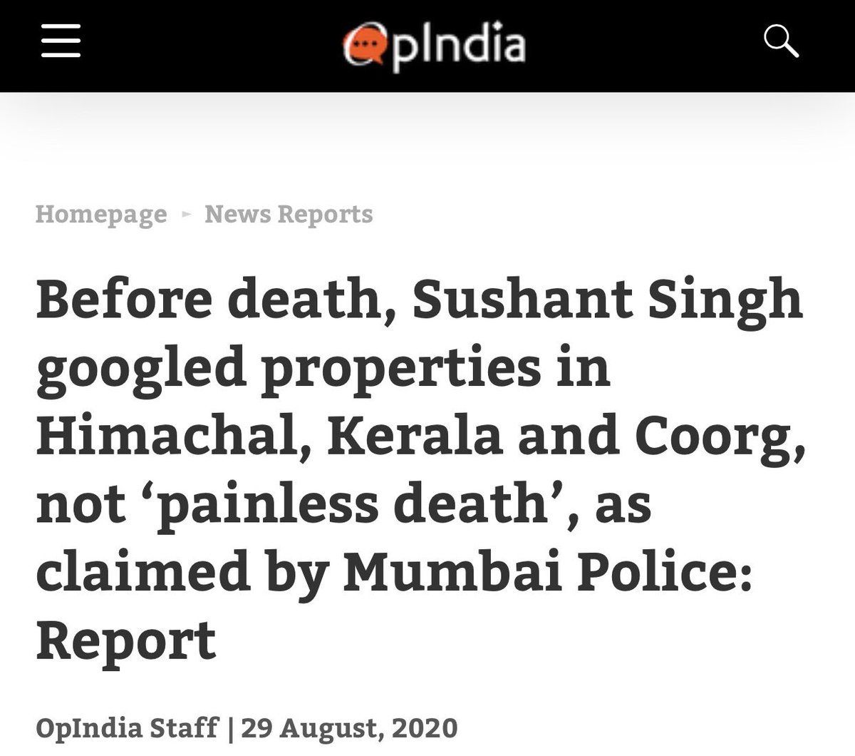 📌Why Parambir lied about SSR's last google search ❓ 📌He googled properties in Kerala, Coorg & Himachal Pradesh not painless death. @CBIHeadquarters @arjunrammeghwal @IPS_Association @PMOIndia @HMOIndia Disha Death News Used SSR Name #JusticeForSushantSinghRajput