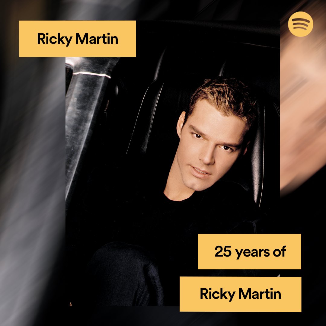 Today we’re celebrating 25 years of @ricky_martin’s self-titled album, Ricky Martin ❤️
