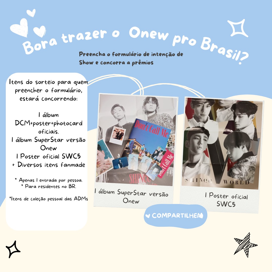 br_onew's tweet image. Minha gente shawol!

Preencham o formulário, vamos nos movimentar pra nós termos o fanmeeting do Onew aqui no Brasil tb! 🤗

Link: forms.gle/2XxpC8RXxnKE3x…

Mais detalhes no nosso fixado 😉 

#Onew_Brasil  #Onew_latam