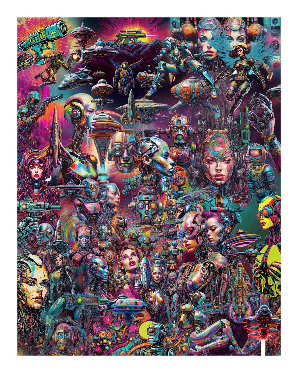 I made a rather large collage...

Robots and Cyborgs and Sci-fi Oh My!

3.5 Billion Pixels 👀

#sciencefantasy #digitalart #art
