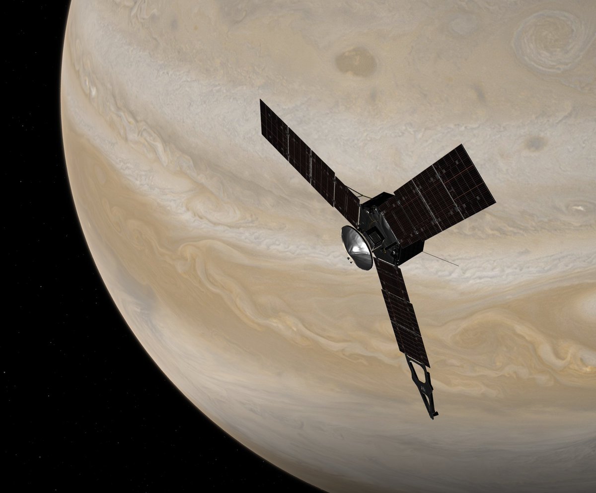 Right now, our #JunoMission is approaching Jupiter for its 61st flyby of the giant planet. Ride along virtually at go.nasa.gov/4dxUT46