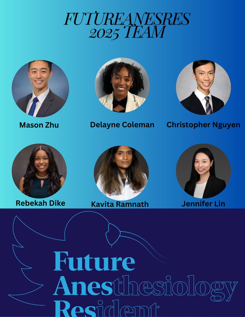 We would like to introduce the NEW 2025 TEAM!! Congratulations and we are so excited to see what you do with <a href="/FutureAnesRes/">FutureAnesRes</a> this year! 🎉🎉🎉🎉