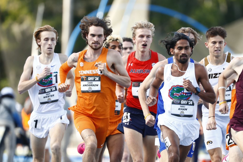 Canaan Anderson scored a point for the Vols in the SEC 1500m final, placing 8th in 3:44.91! #GBO