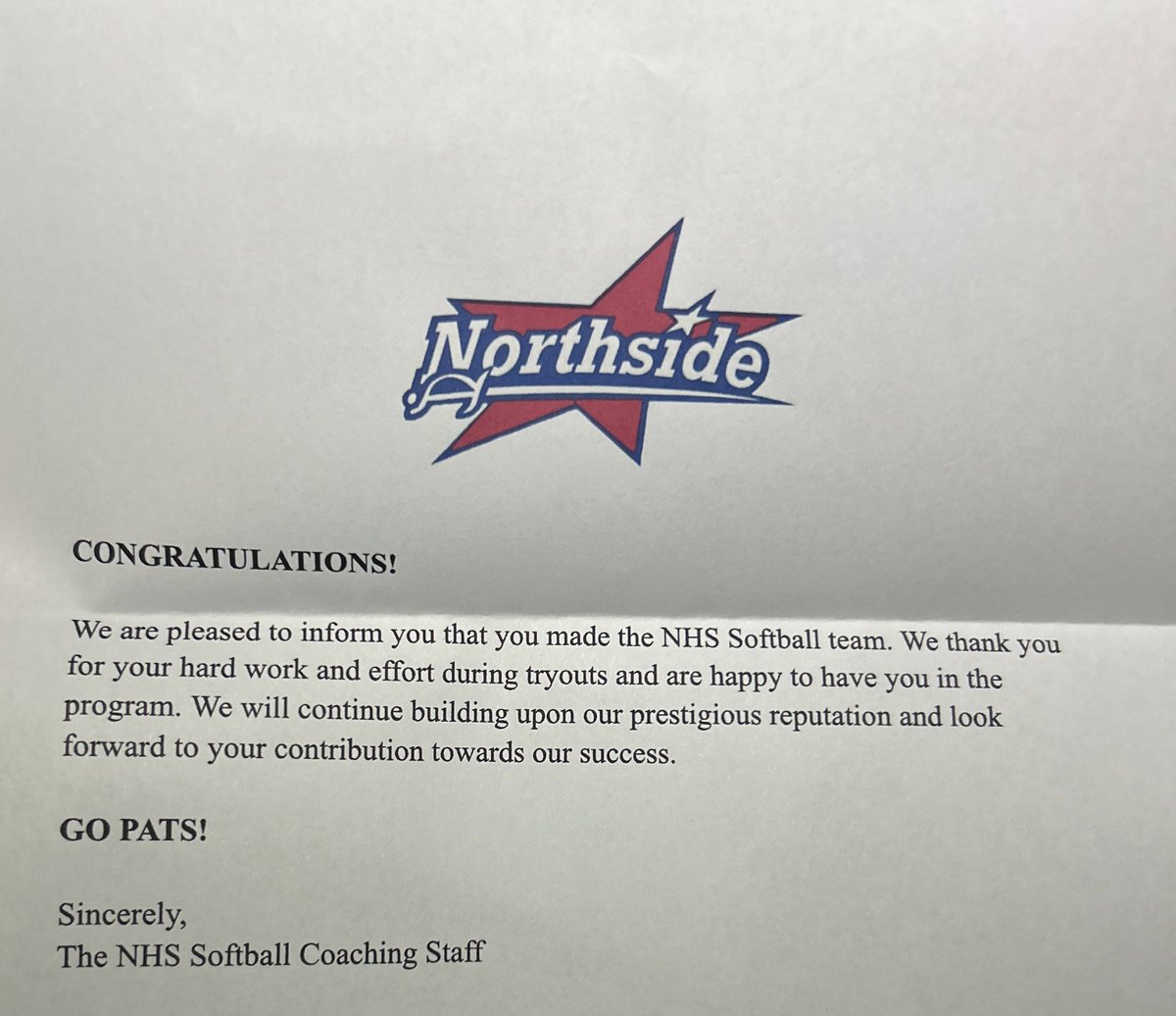 My last two years I have enjoyed at Calvary and playing for the softball program! Sometimes though God will open doors for you and we have to be willing to trust in Him! I’m so excited to say that I made the Northside Lady Patriots Softball! #play4God <a href="/SBRRetweets/">Softball Recruiting Reposts</a> <a href="/NCSACoachDaily/">Jess Daily</a>