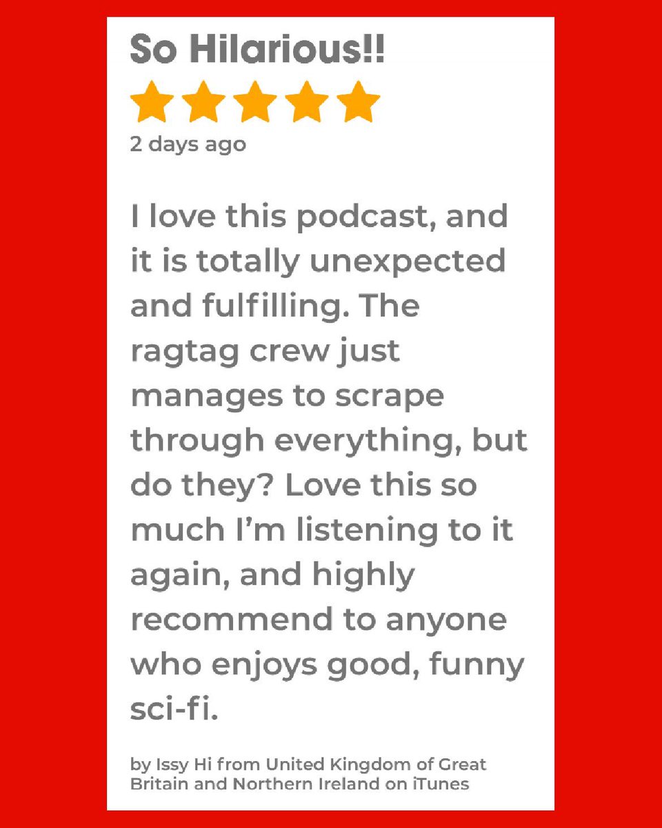 We at the @Oz9podcast would like to thank you for this review and let you know that we are posting it just about everywhere allowable because it makes us so happy. Thank you!