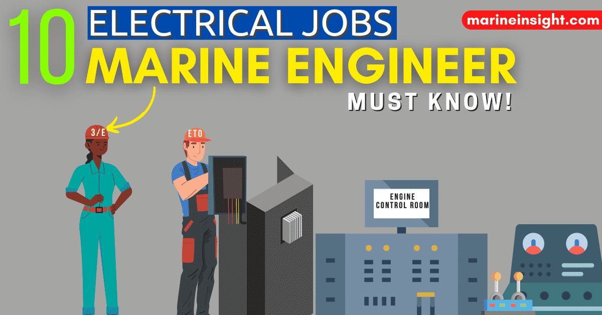 10 Electrical Jobs Marine Engineers Must Know On Board Ships Check out this article 👉 marineinsight.com/marine-electri… #MarineEngineers #OnBoardShips #ElectricalJobs #Shipping #Maritime #MarineInsight #Merchantnavy #Merchantmarine #MerchantnavyShips