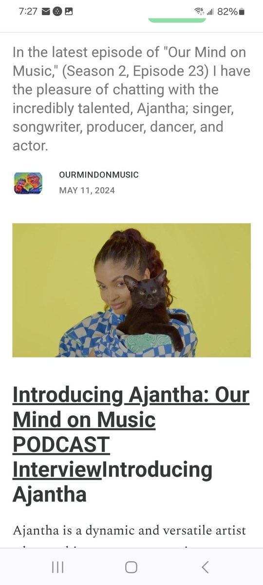 Thank you @ourmindonmusic for the interview and the write-up. 
Watch the full interview: youtu.be/qkBNkfLPklg?si…

I enjoyed exploring the world of entertainment and talking with you. 
#Artist #singers #mixing #music #podcast #DolbyAtmos #SpatialAudio #AppleMusic #Creative