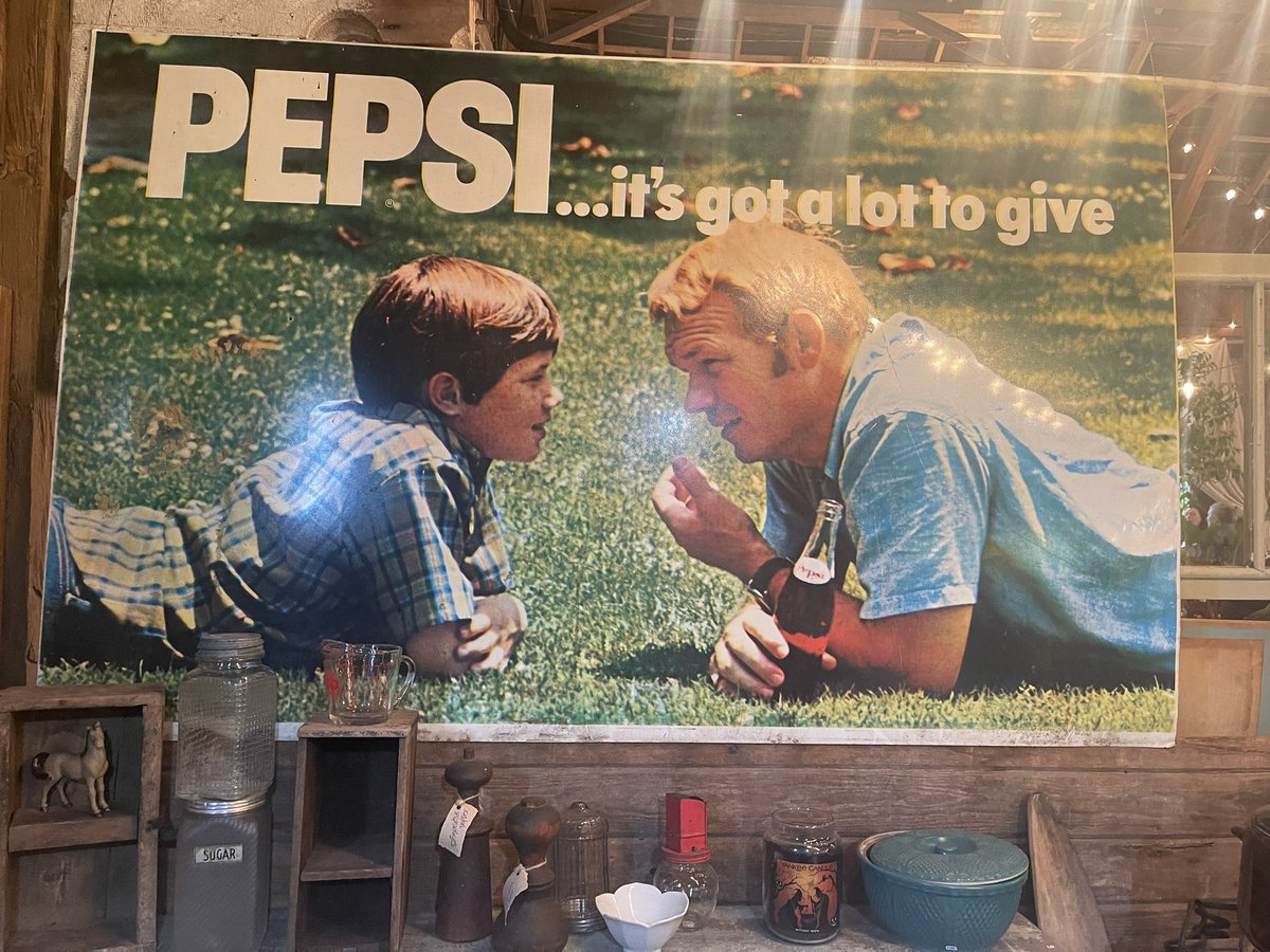 Do you even live in the country if there isn’t a quarterly barn hop selling all sorts of folksy wares??

Saw this gem at our last stop…

I agree! @pepsi has lots to give. Such as
1. Diabetes
2. Metabolic syndrome 
3. Empty calories
4. Tooth decay
5. NAFLD
6. CKD
7. 
8..
9…
n….