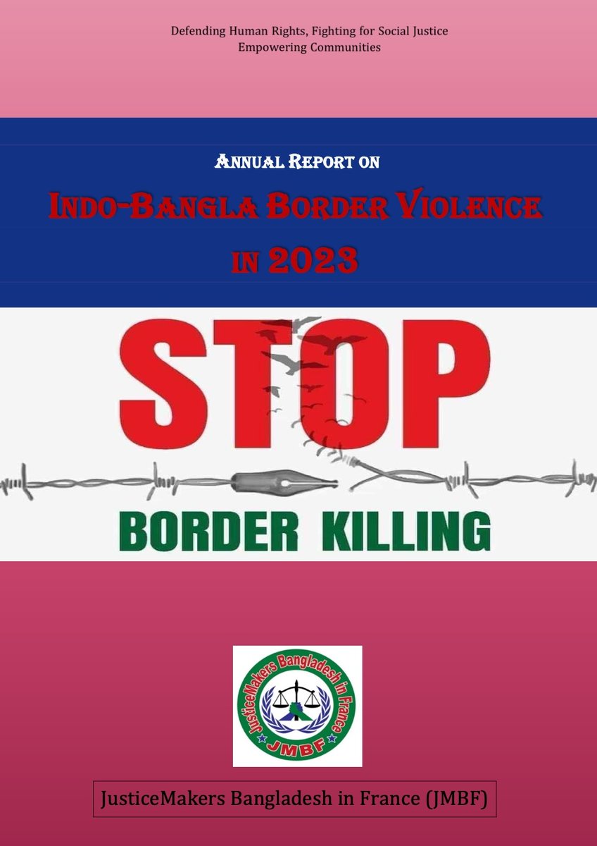 Excited to share the cover page of our upcoming Annual Report on Indo-Bangla Border Violence 2023, set to be published next month! Stay tuned for insights into this crucial issue. #IndoBanglaBorder #AnnualReport #2023Violence