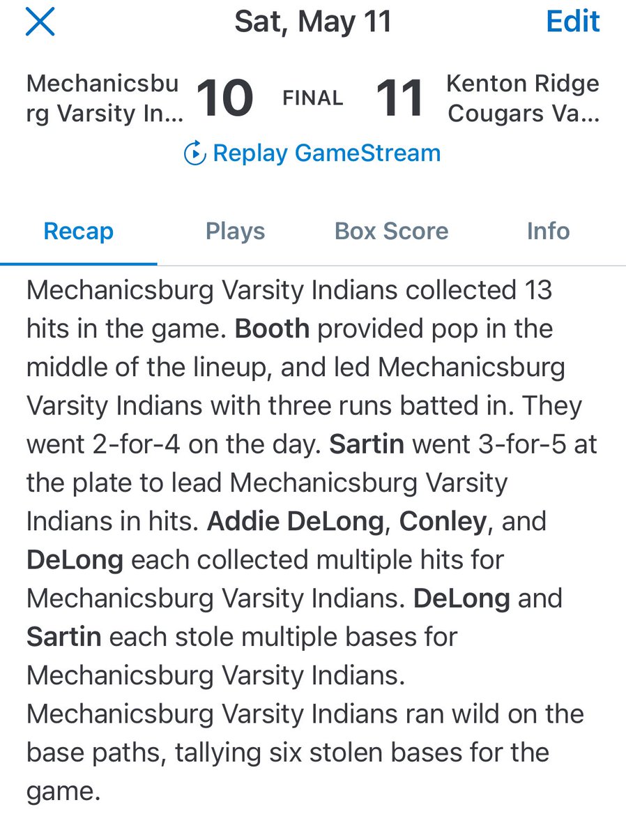 Indians take the loss! 🥎💪
#gooder #WinTheDay