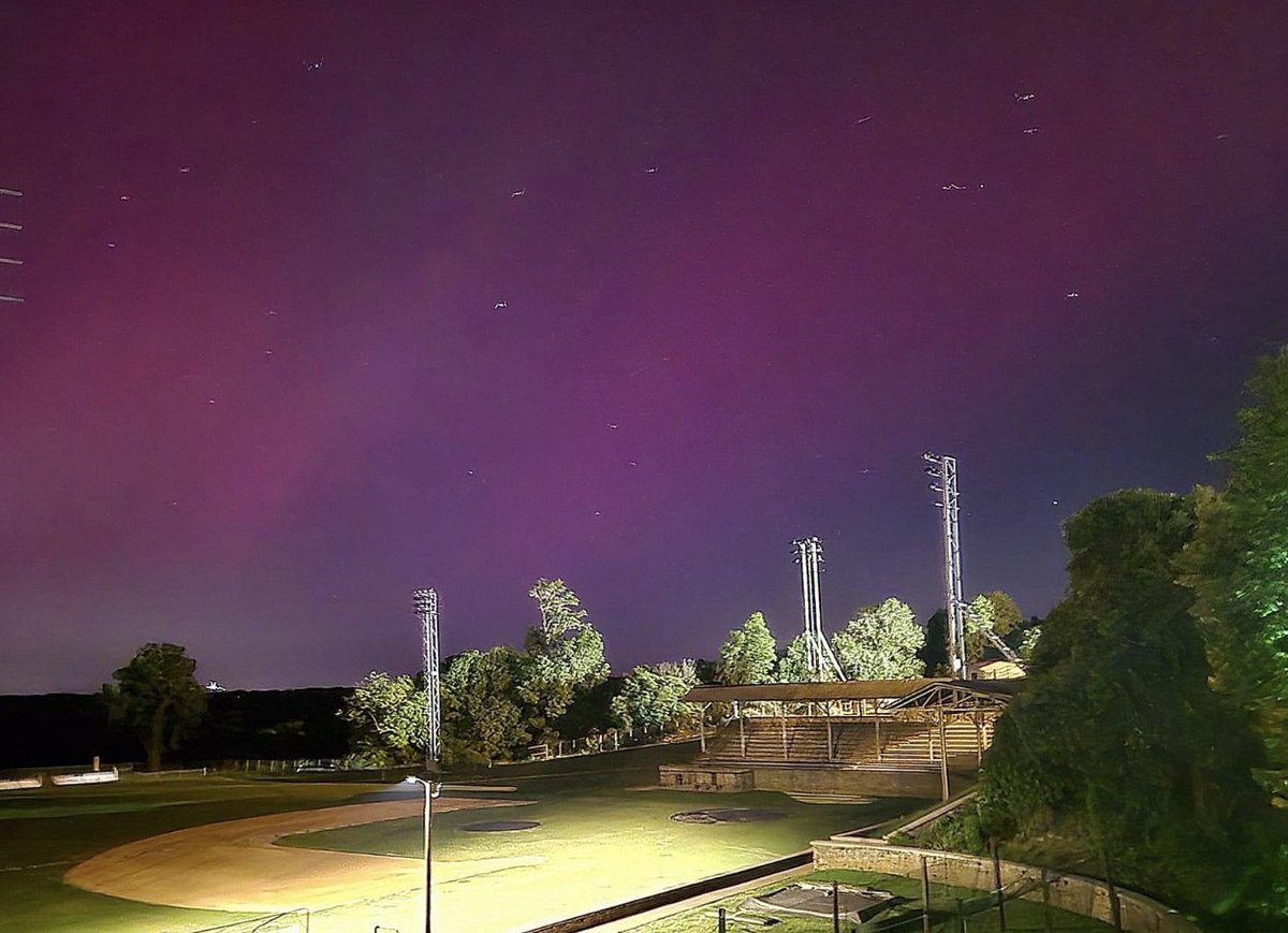 Northern Lights over Riegel Stadium courtesy of Mrs. Lisa Vinson.