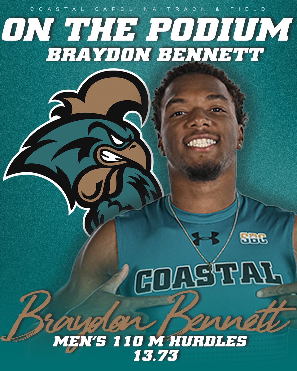 Another podium for the Chants as Braydon Bennett finishes second in the men’s 110-meter hurdles! #ChantsUp