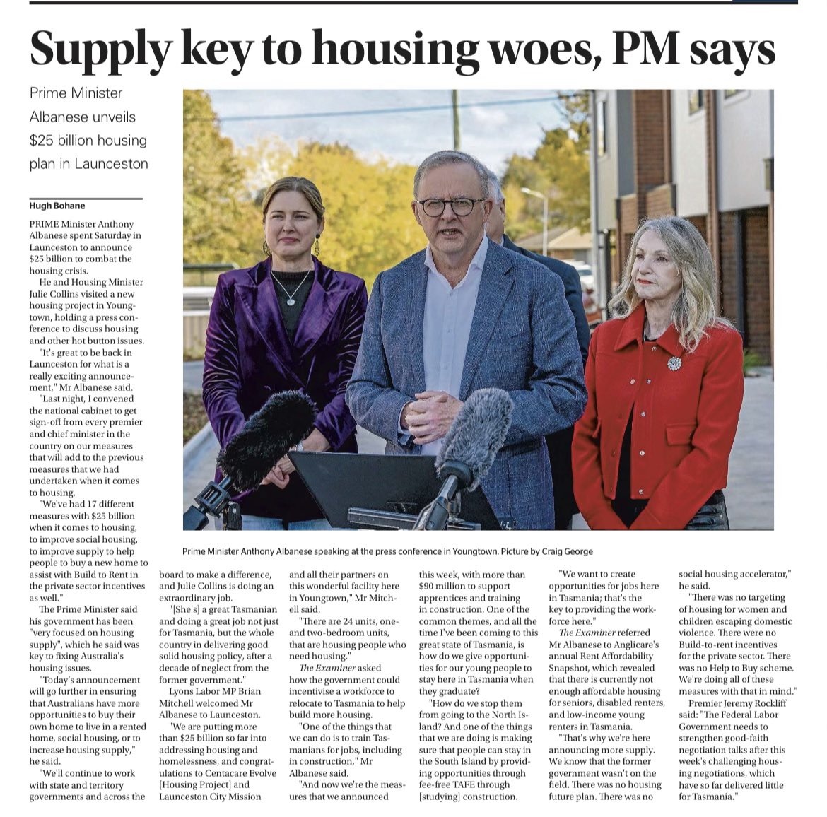 Building more houses will ease supply and provide Tasmanians the opportunity to get into the housing market.  #affordablehousing #homeless #familyviolence #domestic #family #violence @AustralianLabor @TasmanianLabor #auspol #politas