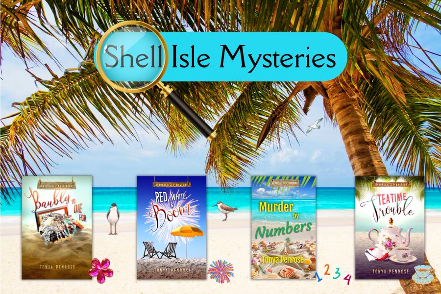 SHELL ISLE MYSTERIES 🏖️🏖️🏖️🏖️🏖️🏖️🏖️🏖️🏖️🏖️ Page and Betsy invite you on their sleuthing escapades. A little 🧡 romance and some spicy 👩‍🍳recipes go along. bit.ly/3FXngIU #mystery #romcom