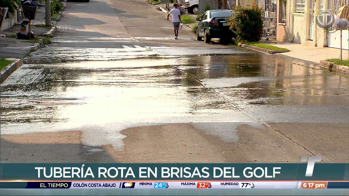 Residentes de Calle 33 de Brisas del Golf denuncian que una tubería que está rota desde febrero aún no ha sido reparada y se está desperdiciando el agua. #TReporta