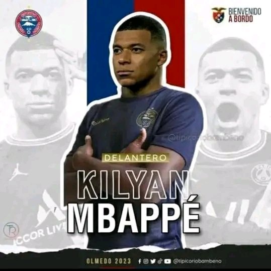 u2angvila's tweet photo. #SuperDato Luego de no tener gran espectativa en el #PSG 😅😅😅 #Mbappe usará la camiseta del #CiclonAndino @olmedoriobamba 👏👏👏 para ser protagonista en la @CopaEcuador 😂😂😂😂 @pabloandresyg @Chuchoneta @memesdivertido1 @CTwitteado @Futbool_Fotos @PameyEfrenMera https://t.co/hVyWZsrI1D