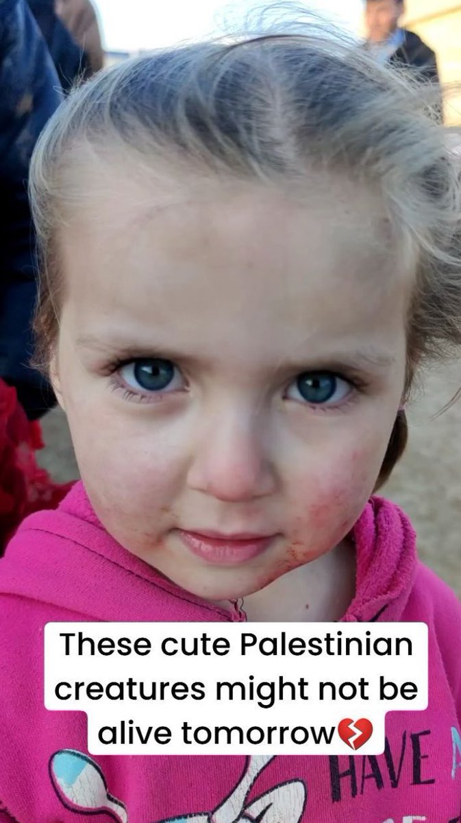 Little angel 😭😭😭

#stopkillingchildren
#StopArmingIsrael 
#StopIsraeliWarCrimes
