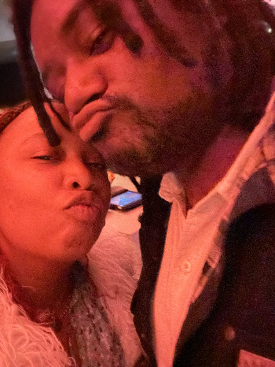 A drunk ain’t shit but a time was had. My hubby🦋🦋🦋 litty as marriage #BlackLove