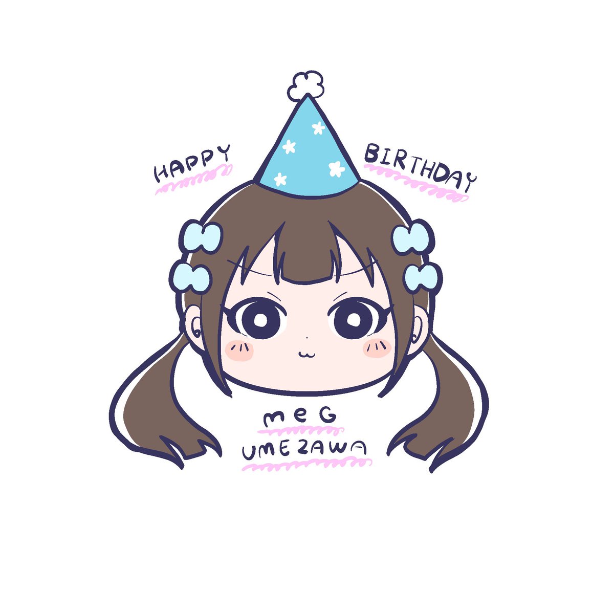 「めぎゅっ #梅澤めぐ生誕祭2024」|なが。のイラスト