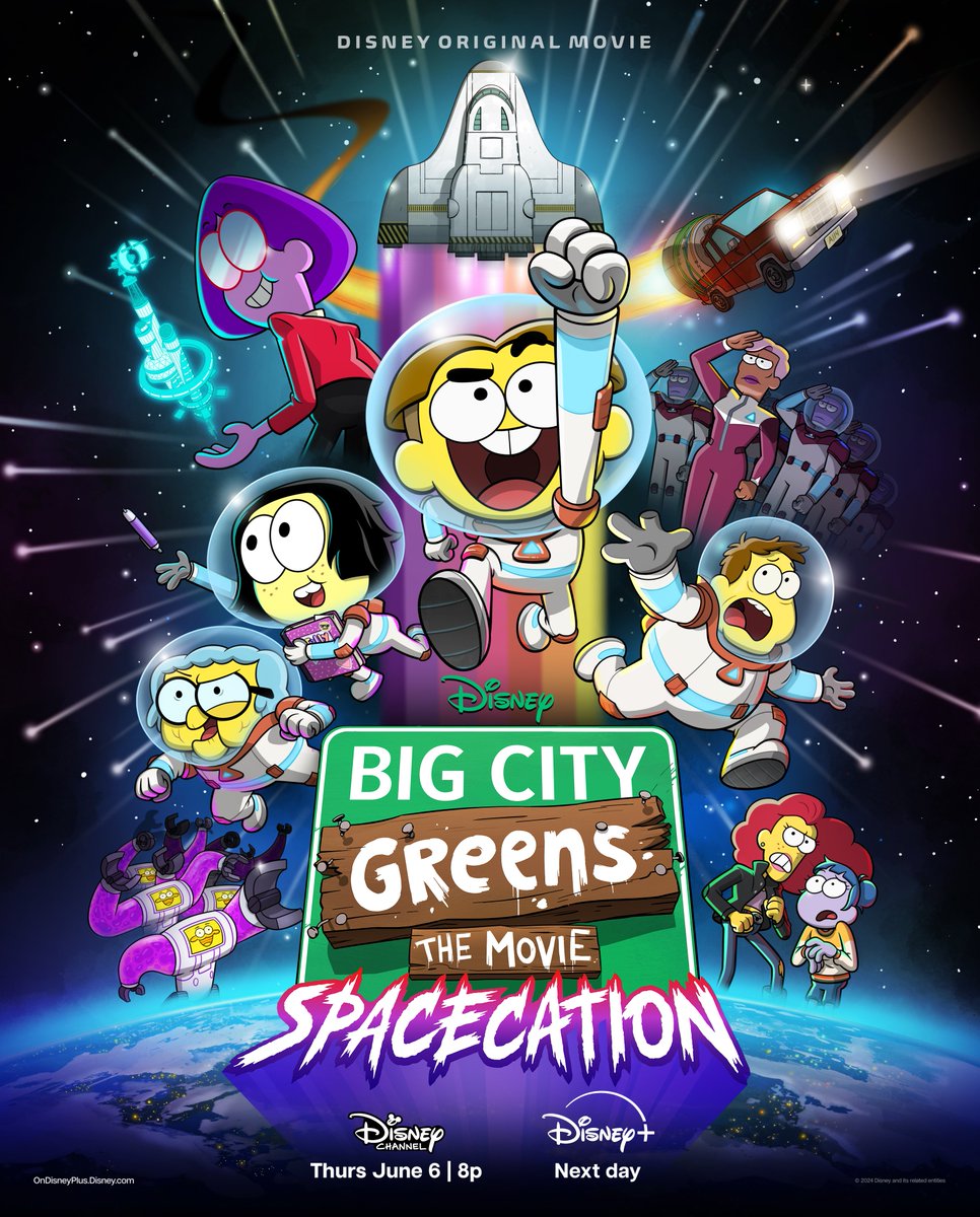 It's almost time for blast-off 📷 Don't miss Big City Greens the Movie: Spacecation, premiering Thursday, June 6 at 8p on @DisneyChannel! Available next day on @DisneyPlus !