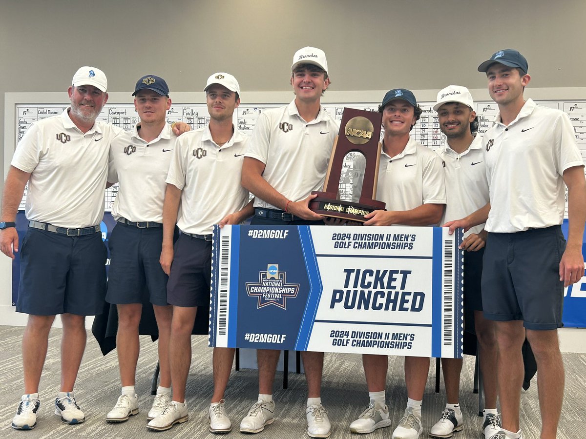 BRONCHOS WIN! Central Oklahoma wins the 2024 NCAA Central/Midwest Regional Championship! @UCOMensGolf x #RollChos
