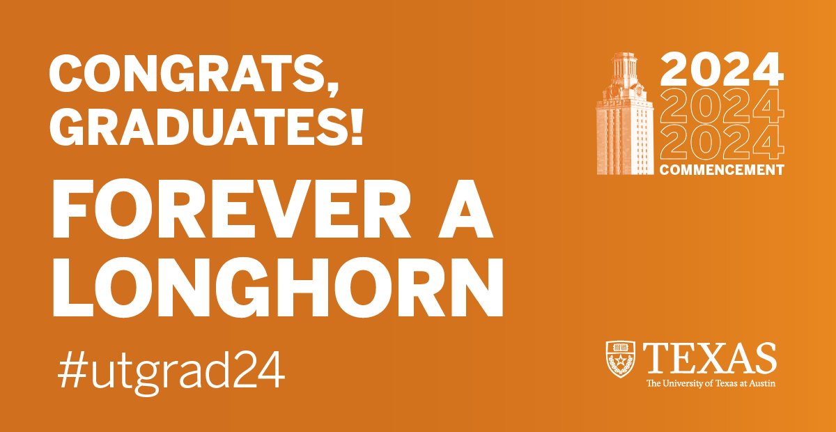 Watch the 141st University-Wide Spring Commencement live at at 7:30 p.m. CST: utex.as/3UXt7FV #UTGrad24
