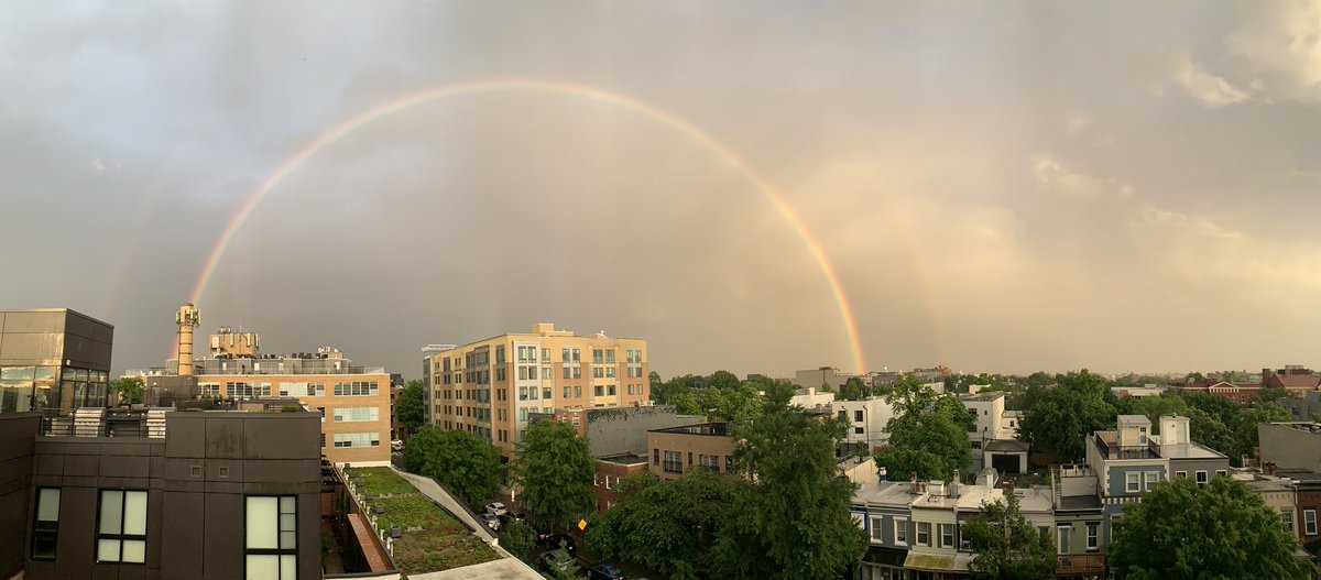 Full rainbow from Columbia Heights @capitalweather