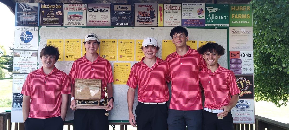 Indians are the 2024 <a href="/INHoosierConf/">Hoosier Conference</a> Boys Golf CHAMPS 🏆🏆🏆