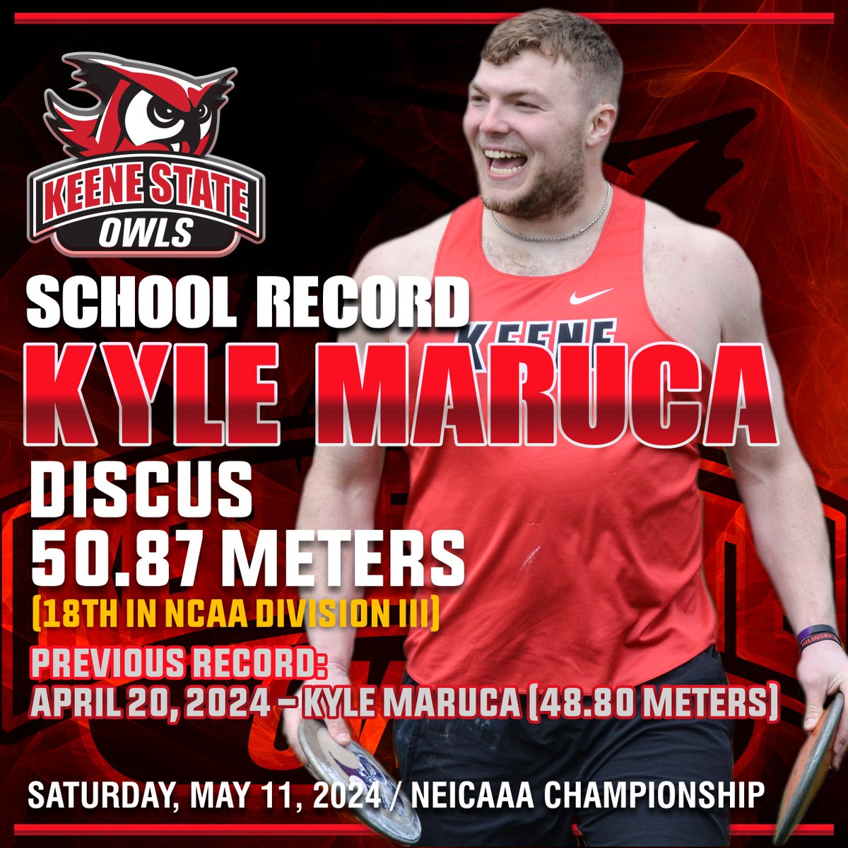 Another school record-setter today! #GoOwls🦉