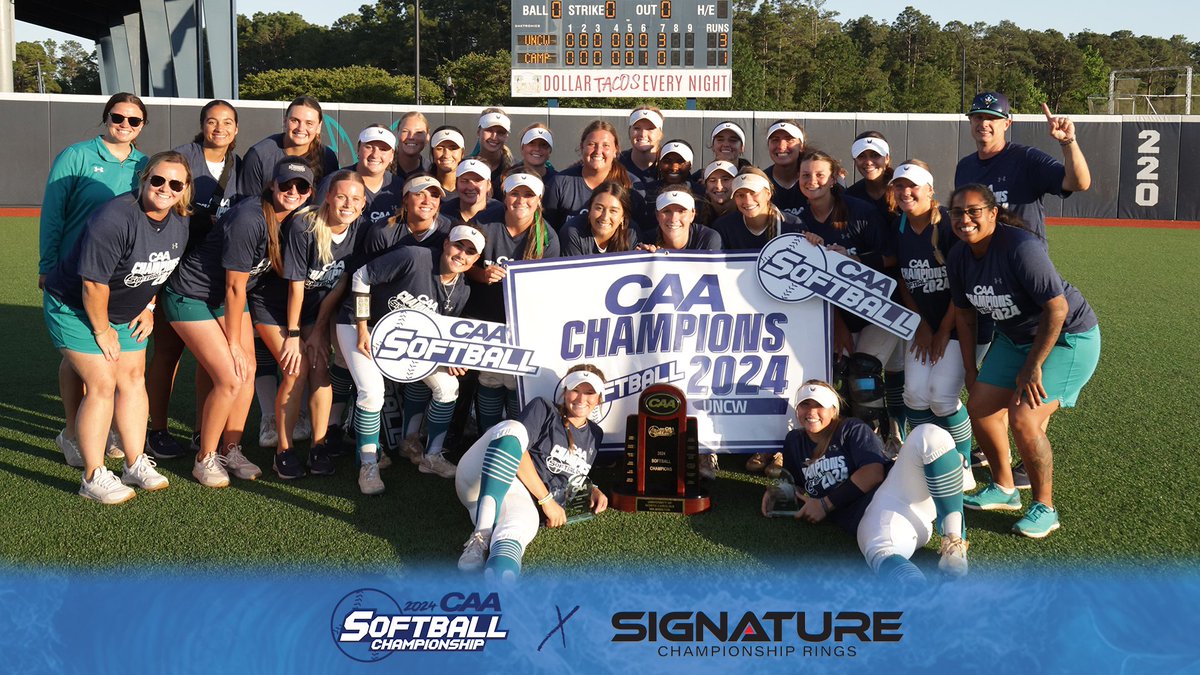 Second #CAASoftball title in the past three seasons for @UNCWsoftball! 

#CAAChamps