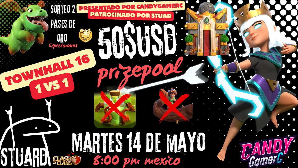 🌟*SIN INSCRIPCION PREVIA*🌟
SE PASA ENLACE DEL CLAN POR:
 ✨️🍬✨️*GRUPO DE WHATSAPP* 
chat.whatsapp.com/Fg2ssJMAw7tEKw… 
 ✨️🍬✨️*DISCORD*
discord.gg/sxRATGDuS4
                    
Transmisión única por ✨️💜✨️TWITCH: 
twitch.tv/candygamerc