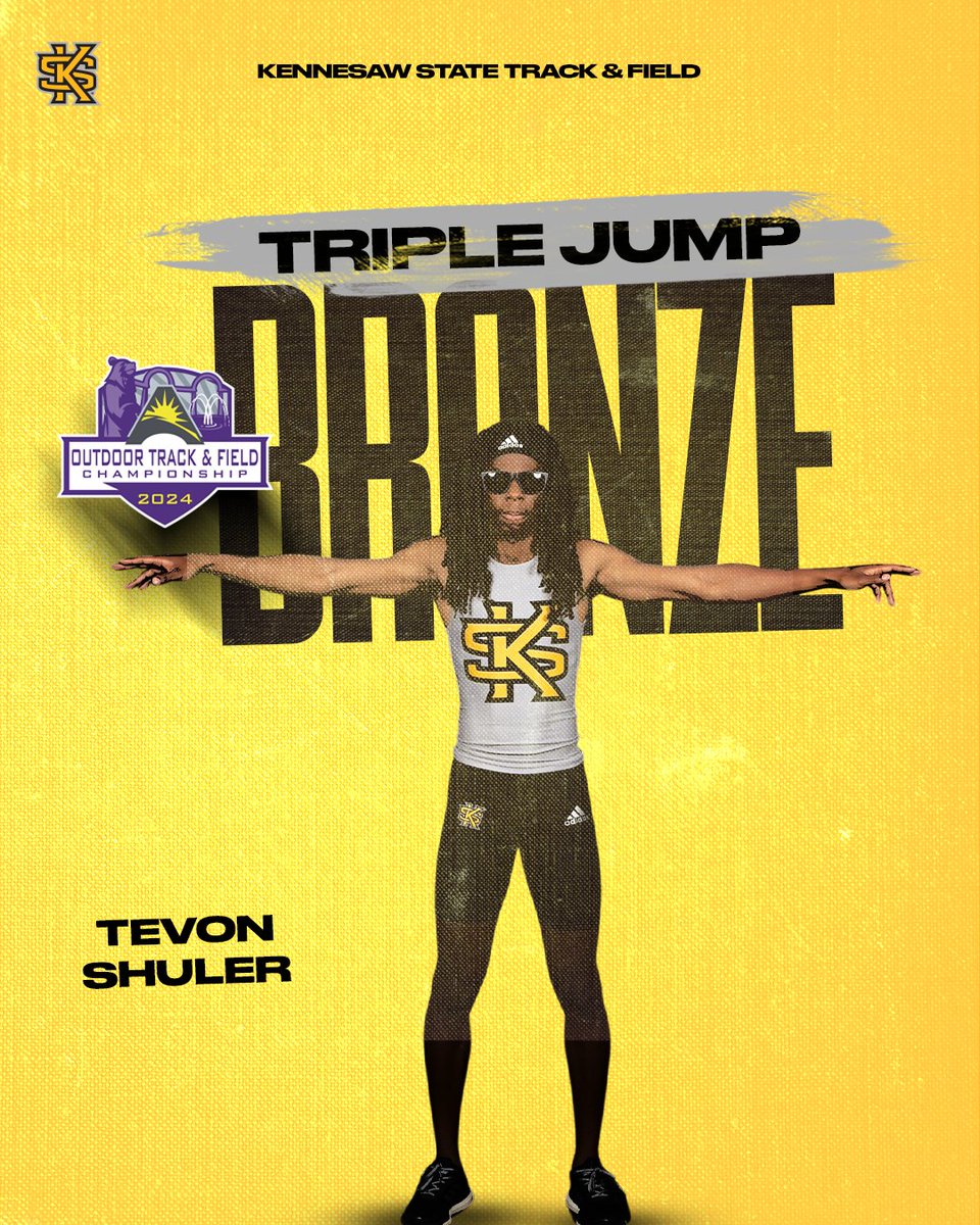 KSUOwlsTrackXC's tweet photo. A 2⃣ -3⃣ finish in men's triple jump!

🥈 Justin Campbell 15.18m (49'9.75")
🥉 Tevon Shuler 14.95m (49'0.5")

#HootyHoo | #ThinkBigger https://t.co/9TQkL7XMow