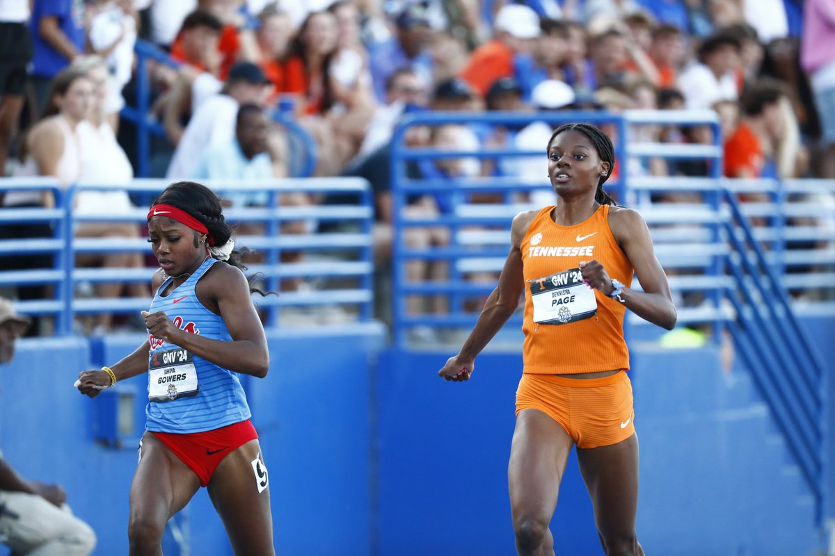 Dennisha Page brings home five points in the SEC women’s 100-meter final, clocking in at 11.10 seconds! 🔥 — New PR — No. 4 in UT history — No. 8 in the NCAA this season #GBO