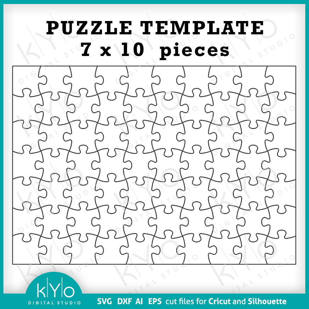 Check out this product 😍 Jigsaw Puzzle Template 7x10 pieces ai, dxf, eps, svg files. 
#monogram #printables #shirtdesign #cricut #sublimation #svgfiles #lasercutting 
Shop now 👉👉 kyodigitalstudio.com/products/jigsa…