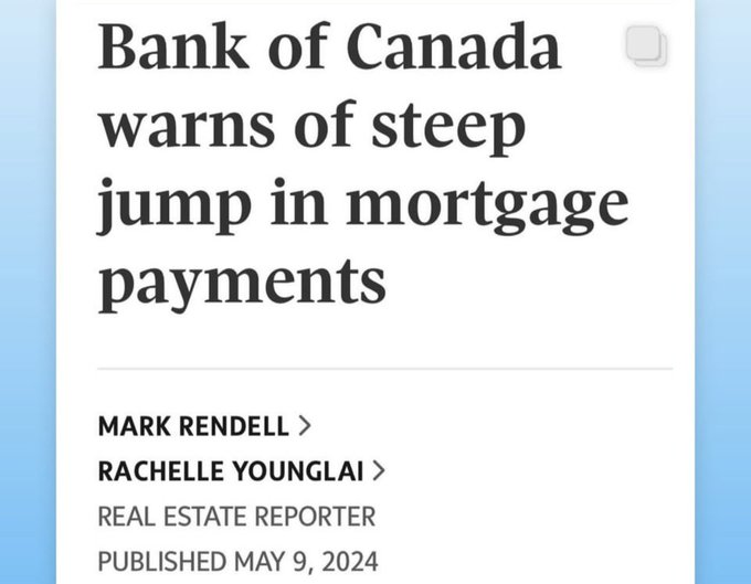 Lots of people are about to go homeless in Canada ... 
 
Banks are predicting an increase in monthly mortgages to go UP MORE THAN 60% for those with a variable mortgage rate!!!
 
How will Canadians survive this? 

🚨🚨🚨