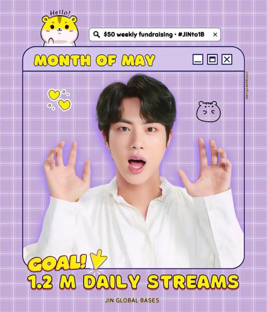 🚀 Join our 1.2M daily fundraising project to get KSJ1 funds and reach 1B in this month! 💿Spotify: bit.ly/3wD8yGk 🎥Youtube: bit.ly/3WB5ghq 🍎AM: bit.ly/3wnJumS #TheAstronaut  #Jin #방탄소년단진