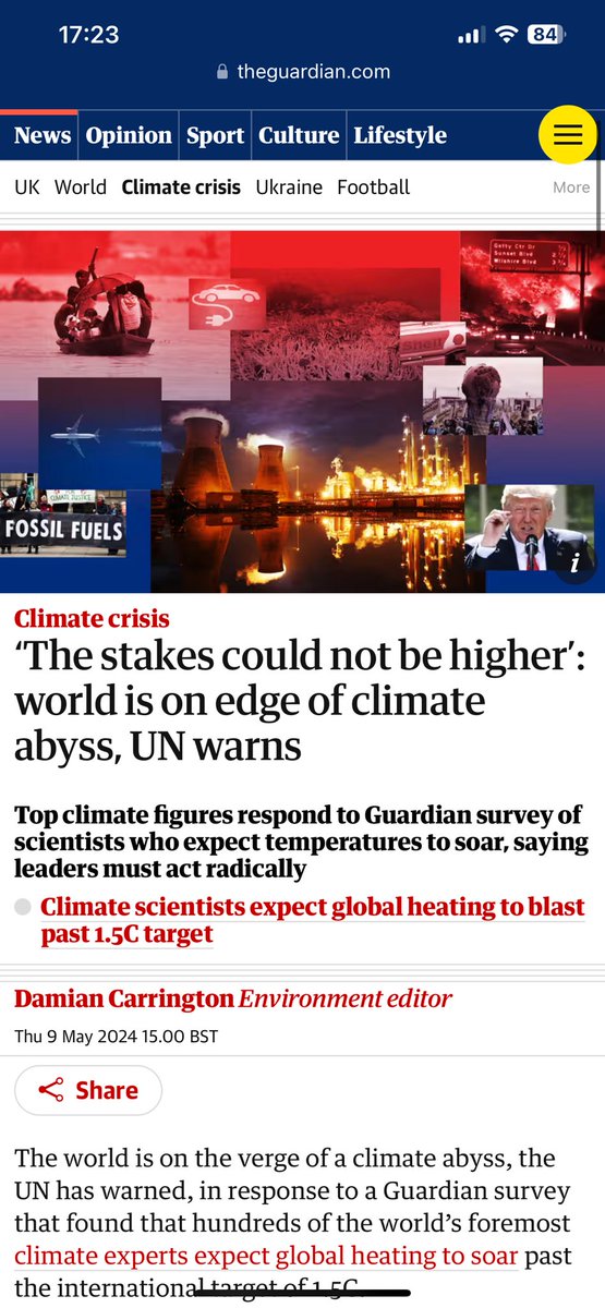 Not one journalist seems to have considered that Keir Starmer is going to govern during the spiralling of an unprecedented global calamity. He’s made it clear he doesn’t understand the magnitude of the climate crisis - or how it will affect his prime ministership. @UKLabour