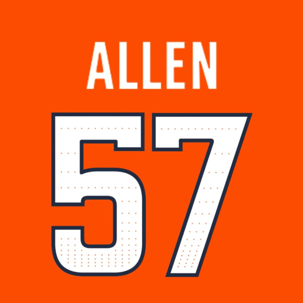 Denver Broncos DE Jaylon Allen (@jaylon_allenn) is wearing number 57. Last assigned to Ben Niemann. #BroncosCountry