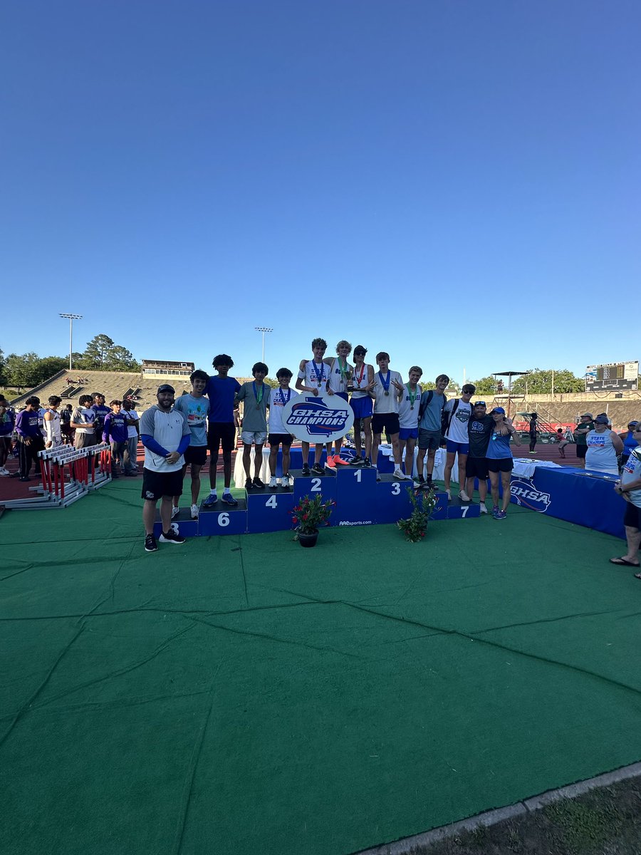 Boys track and field finishes 3rd as a team at the state meet! #WeAreOne #SpearEm