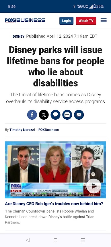 @amdisrights supports this action 100%!!! We could only hope that other companies adopt a similar corporate policy. @Disney @WaltDisneyWorld #disability #servicedog #serviceanimal #lifetimeban #disabilityfraud