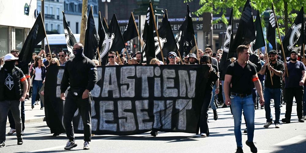 Am 11. Mai 2024 fand der jährliche Naziaufmarsch des 'Comité du 9 mai' (#C9M) in #Paris statt. Organisiert wird der Aufmarsch von der militanten Neonazi-Gruppe 'GUD' (Groupe Union Défense), die auch mit der 'Rassemblement National' (RN) von Marine Le Pen eng verbunden ist.