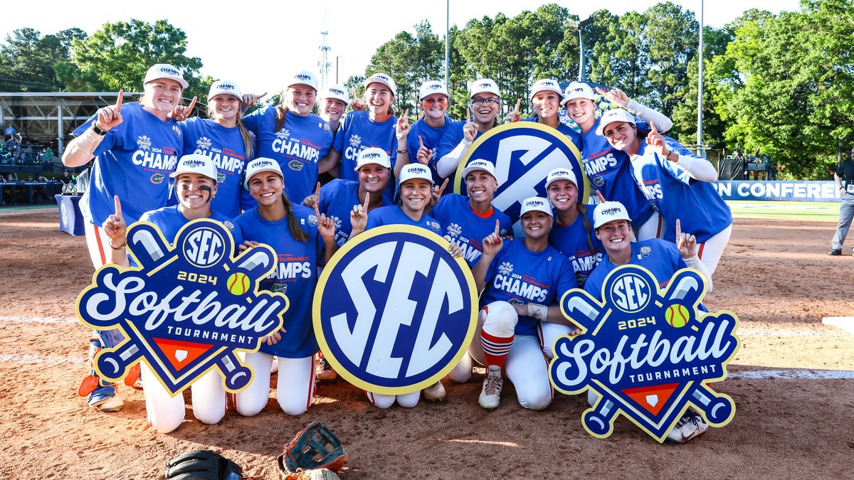 The champs! Congrats @GatorsSB on winning your sixth SEC Tournament Championship Title! 🧡💙🏆